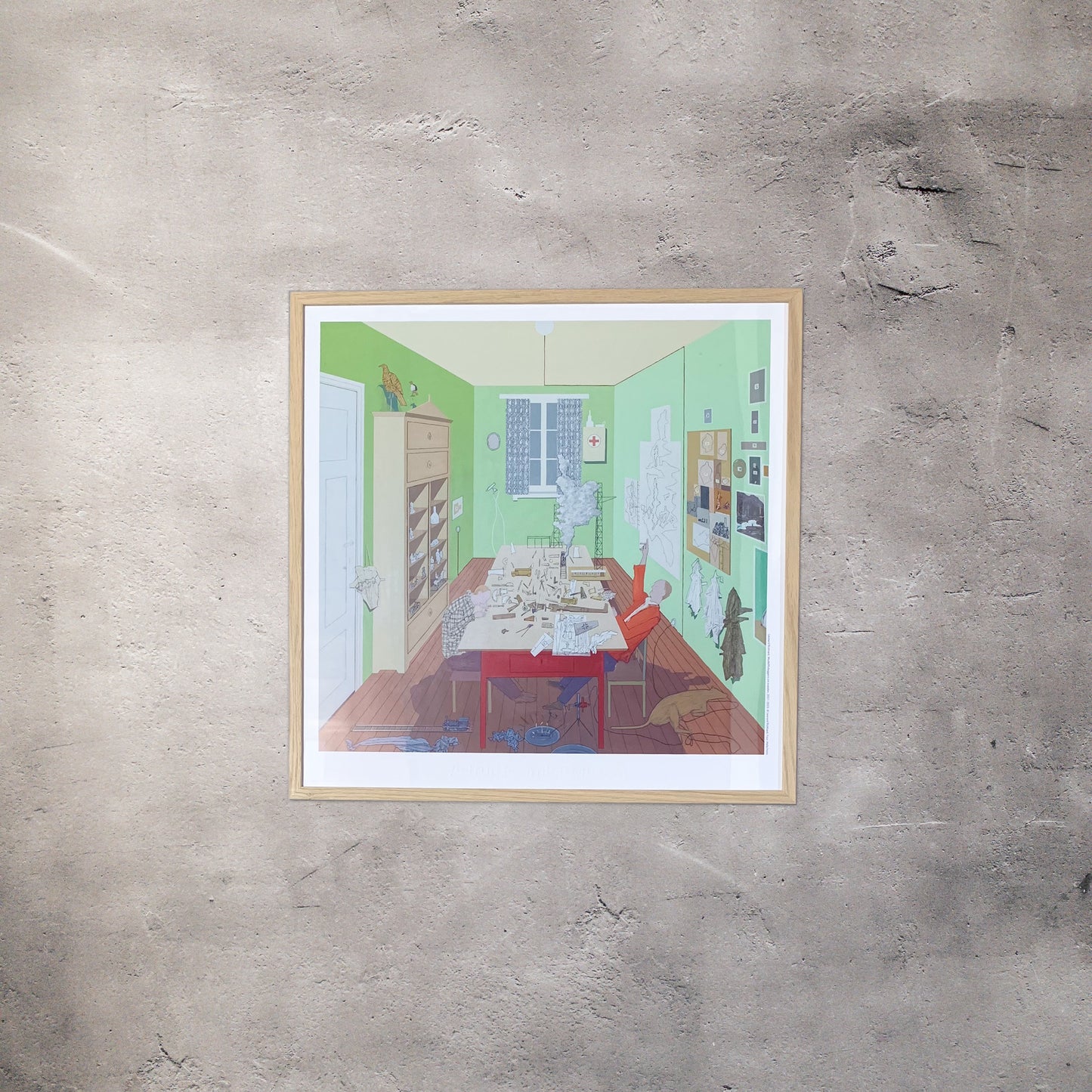 【額装】レナード・リックハード ノルウェー エキシビジョンポスターⅢ