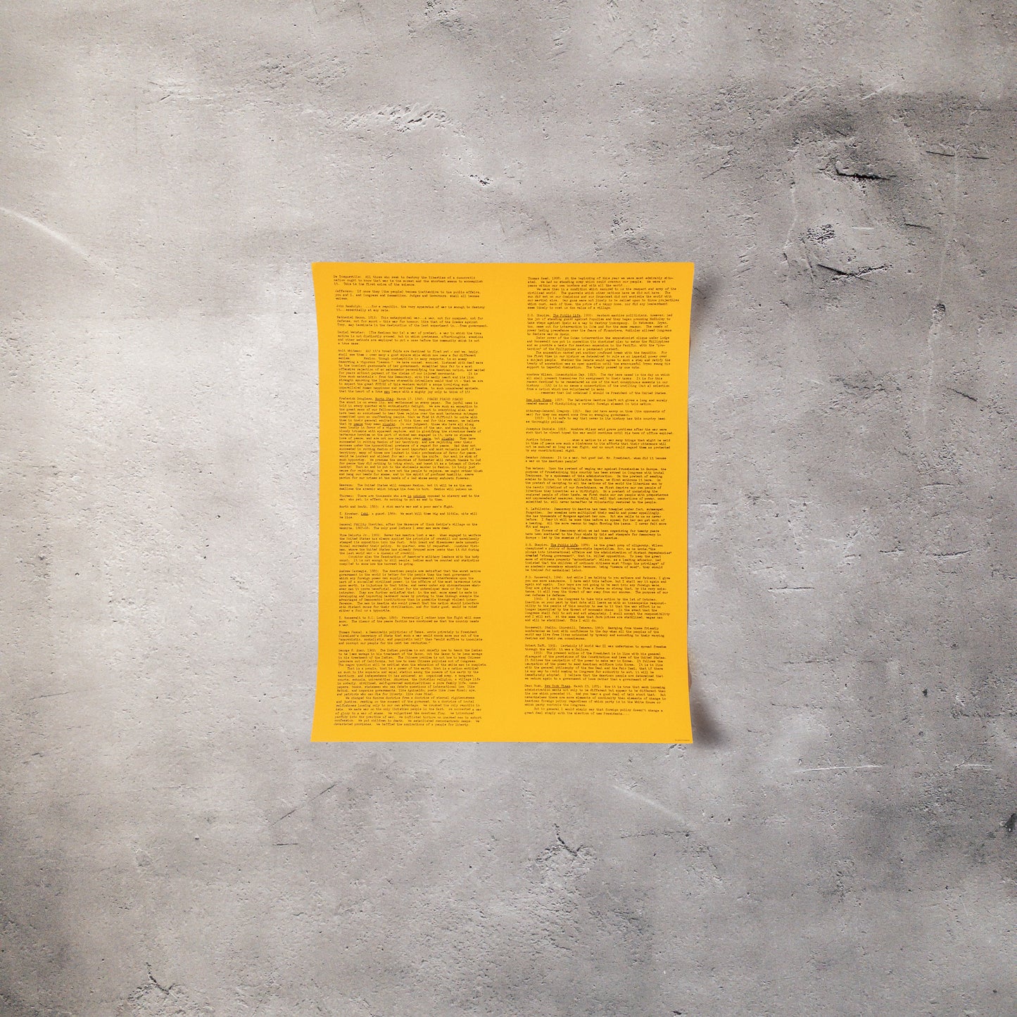 ドナルド・ジャッド 反戦ポスター