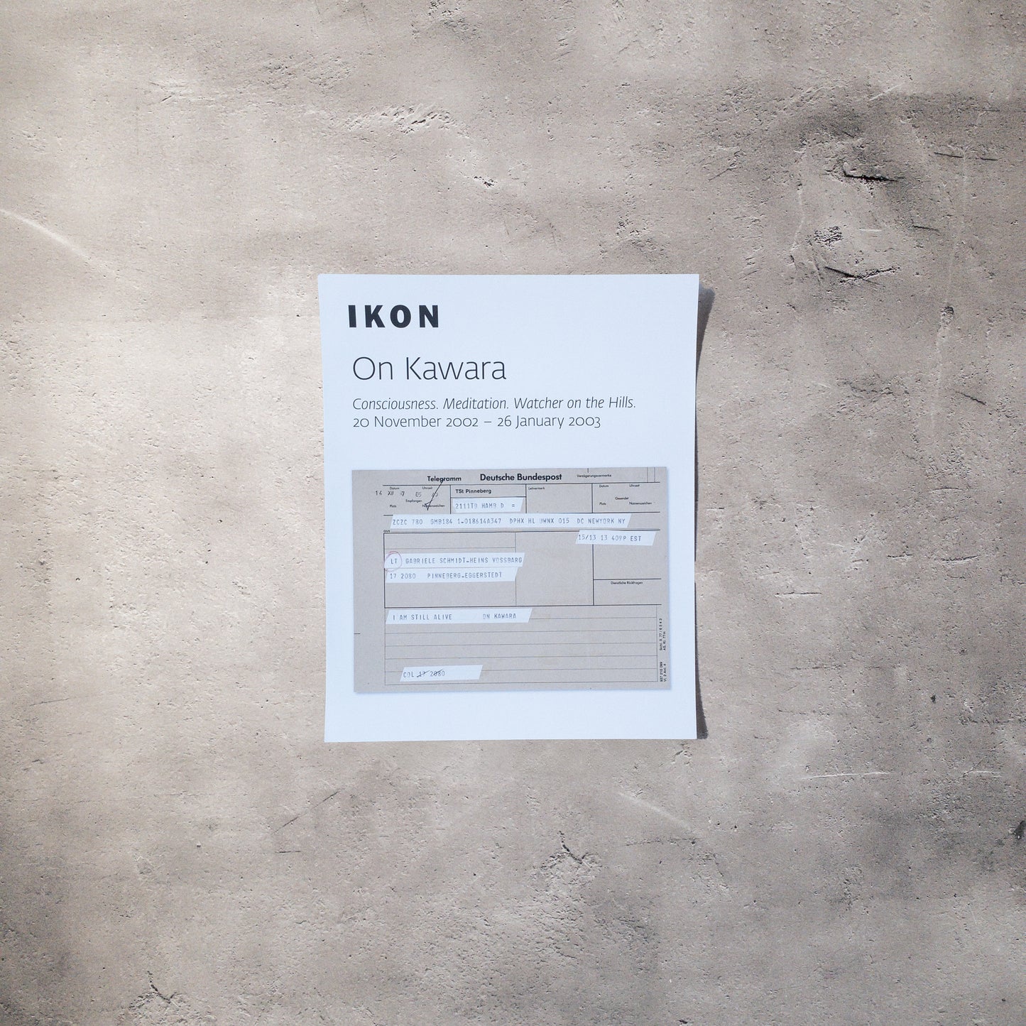 河原温 エキシビジョンポスター