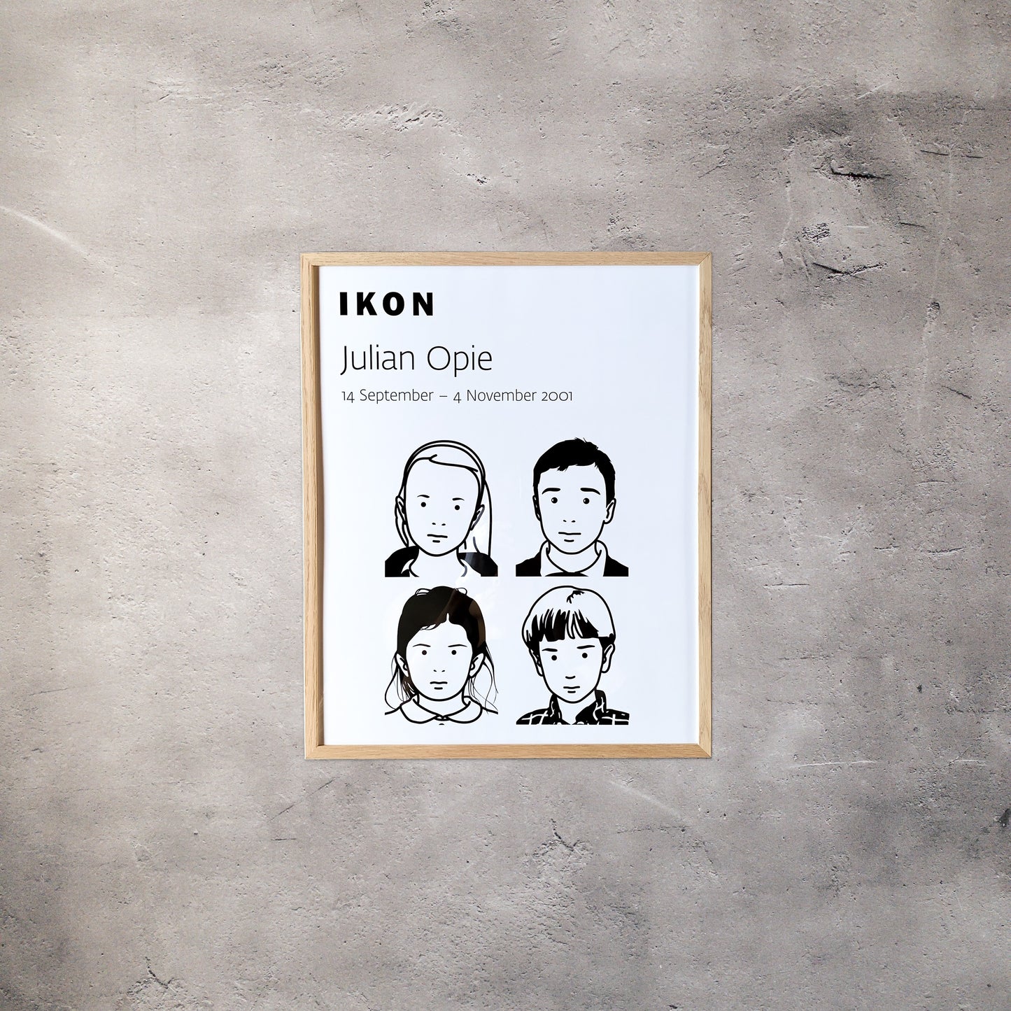 【額装】ジュリアン・オピー エキシビジョンポスター